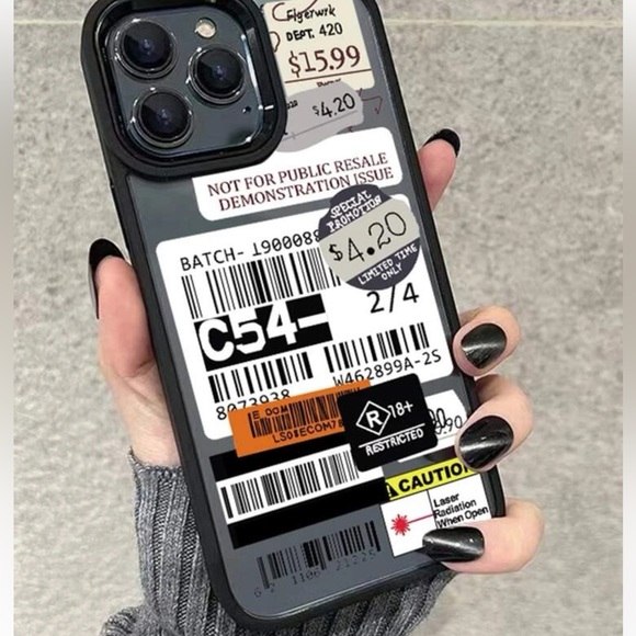 Label Pattern Phone Case - Picture 4 of 4